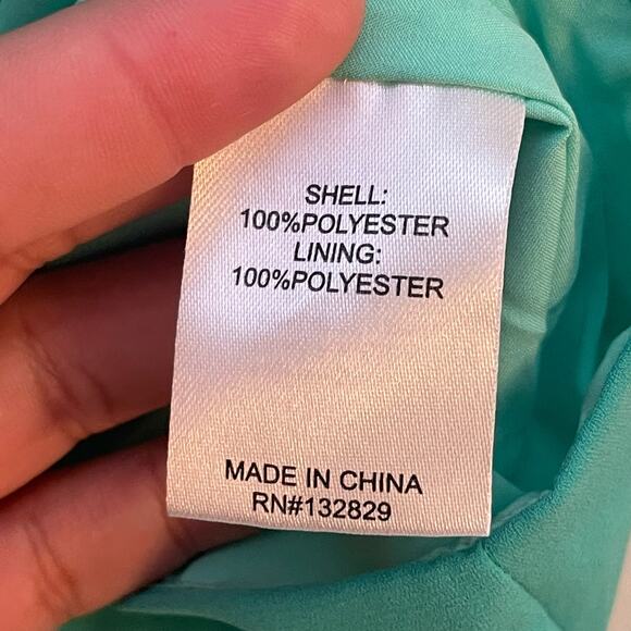 NEW Superdown Aimey One Shoulder Romper Women's Size Large Turquoise Bodice - Picture 12 of 14